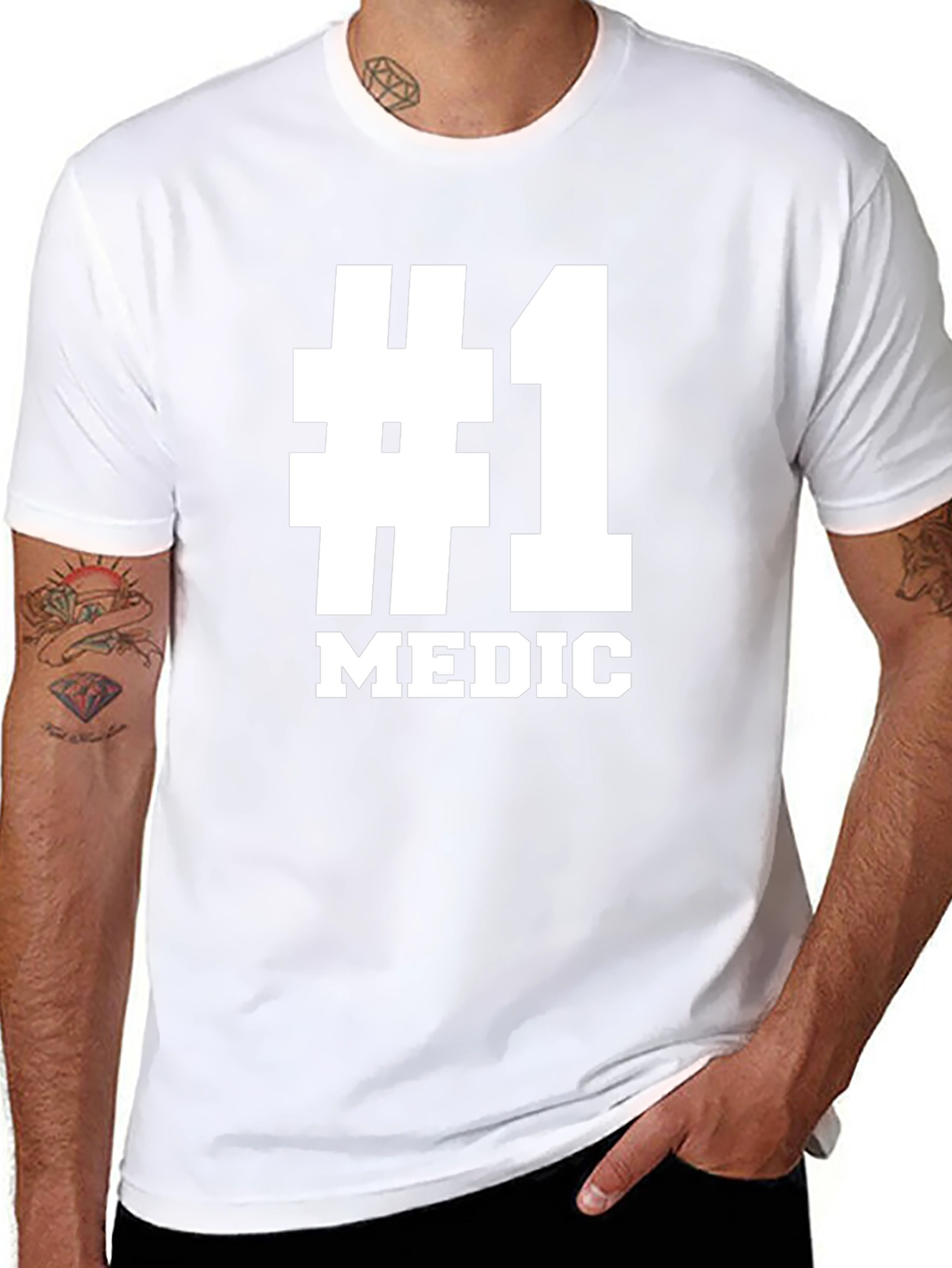 #1 Medic T-Shirt - Black Short Sleeve