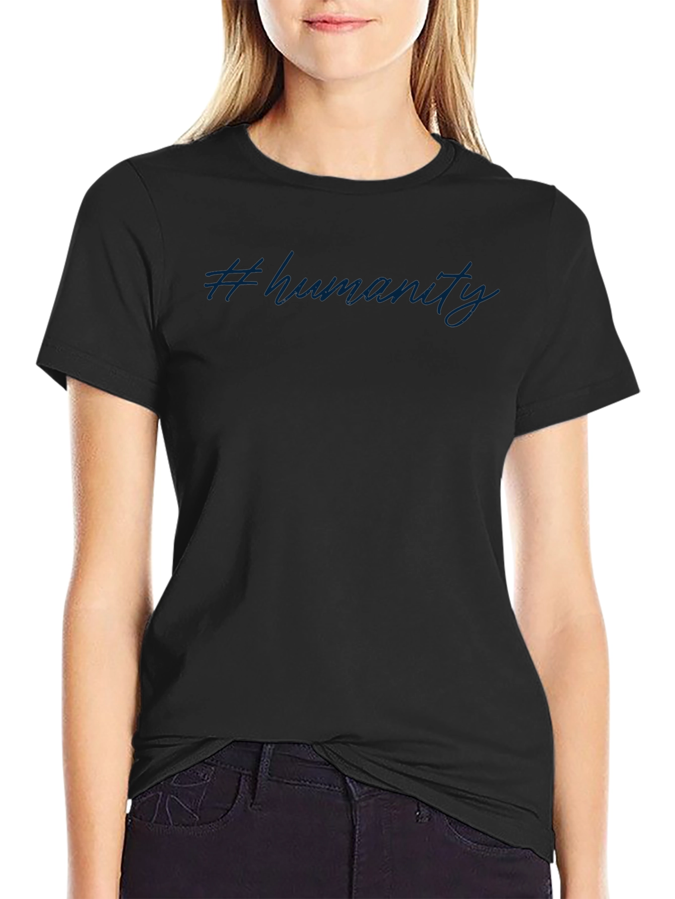 #Humanity Black Graphic T-Shirt