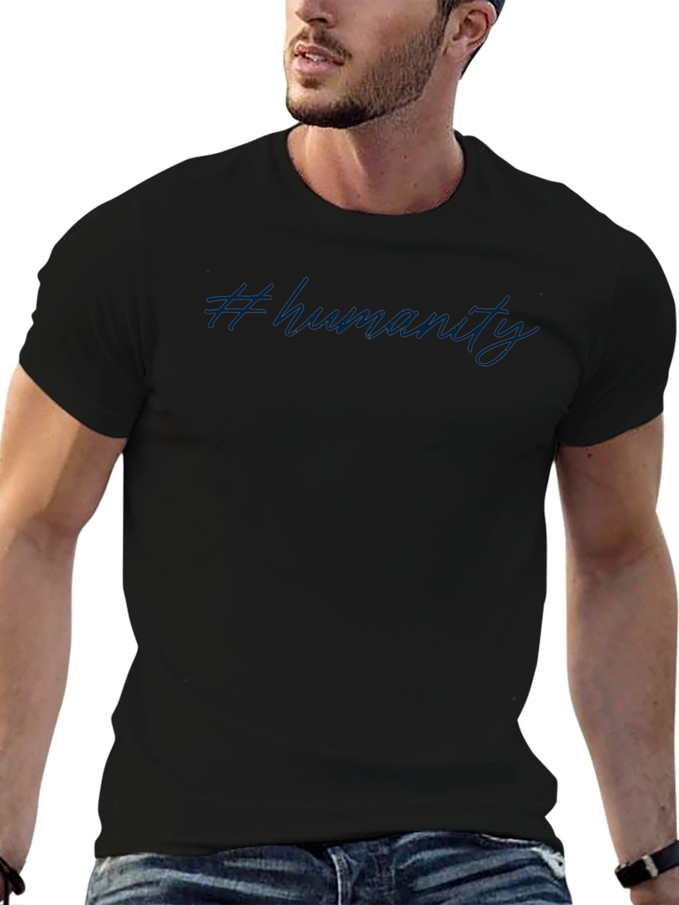 #Humanity Black Graphic T-Shirt