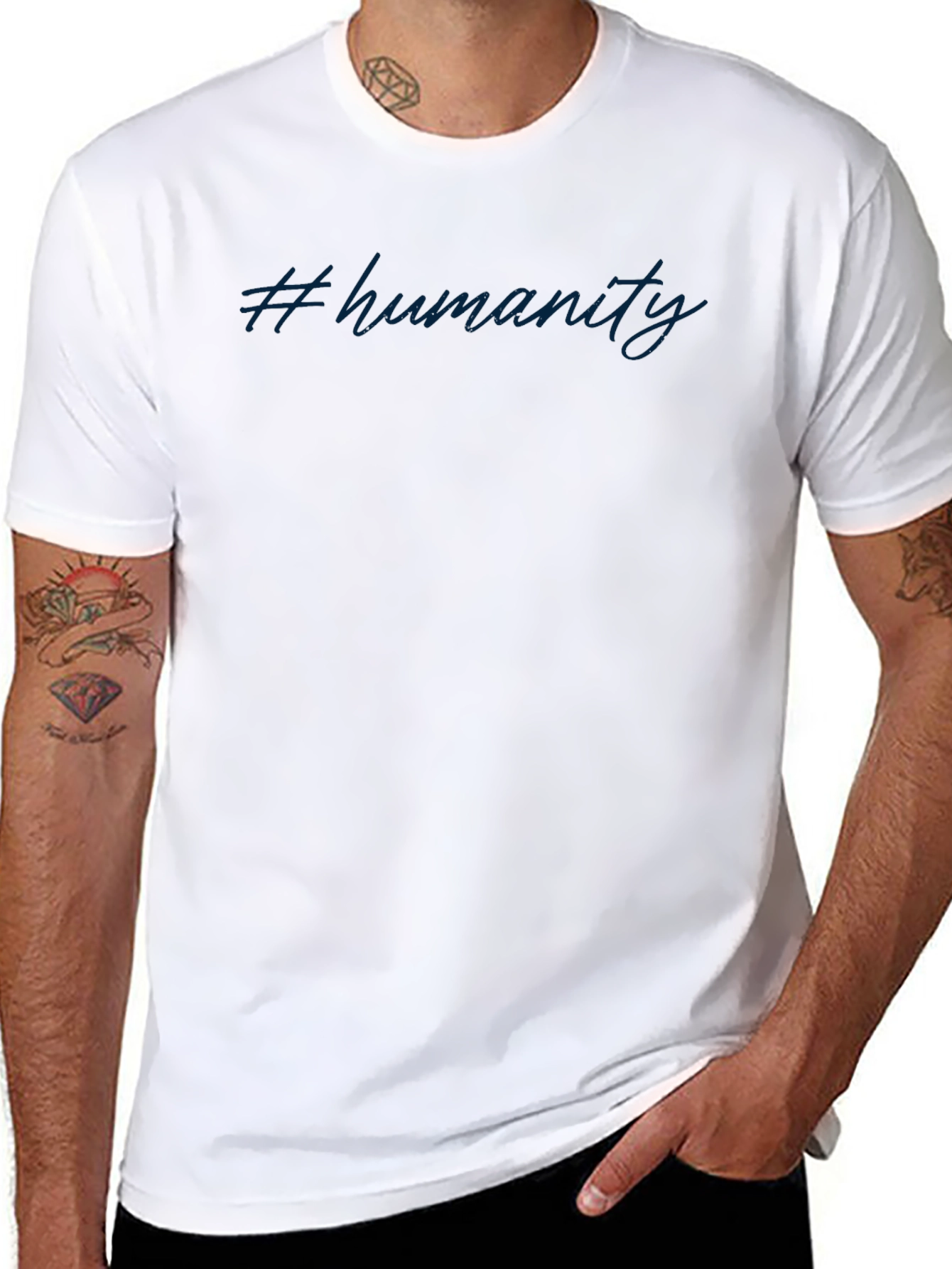 #Humanity Black Graphic T-Shirt