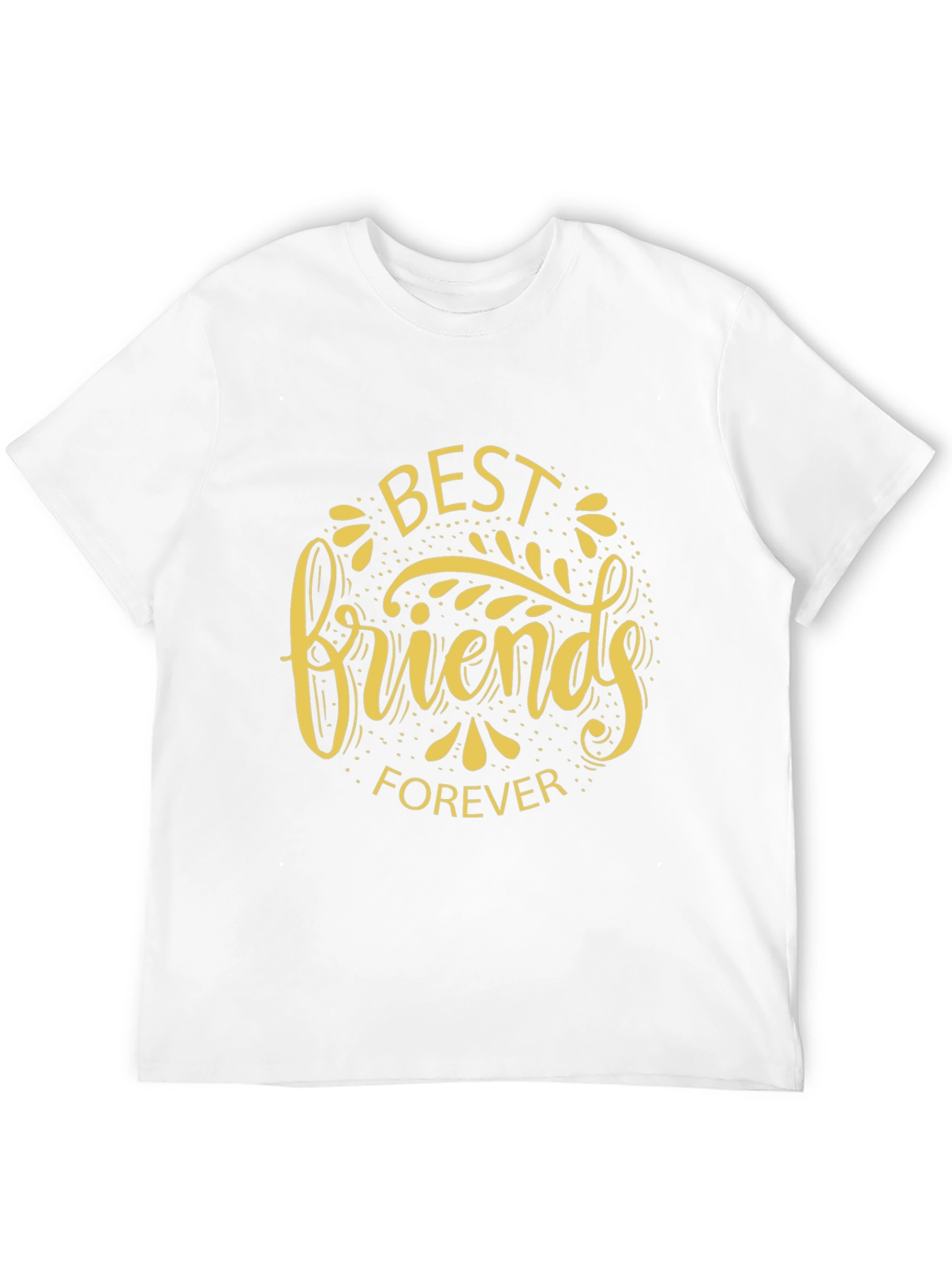 Best Friends Forever Graphic Tee - Black Crew Neck T-Shirt