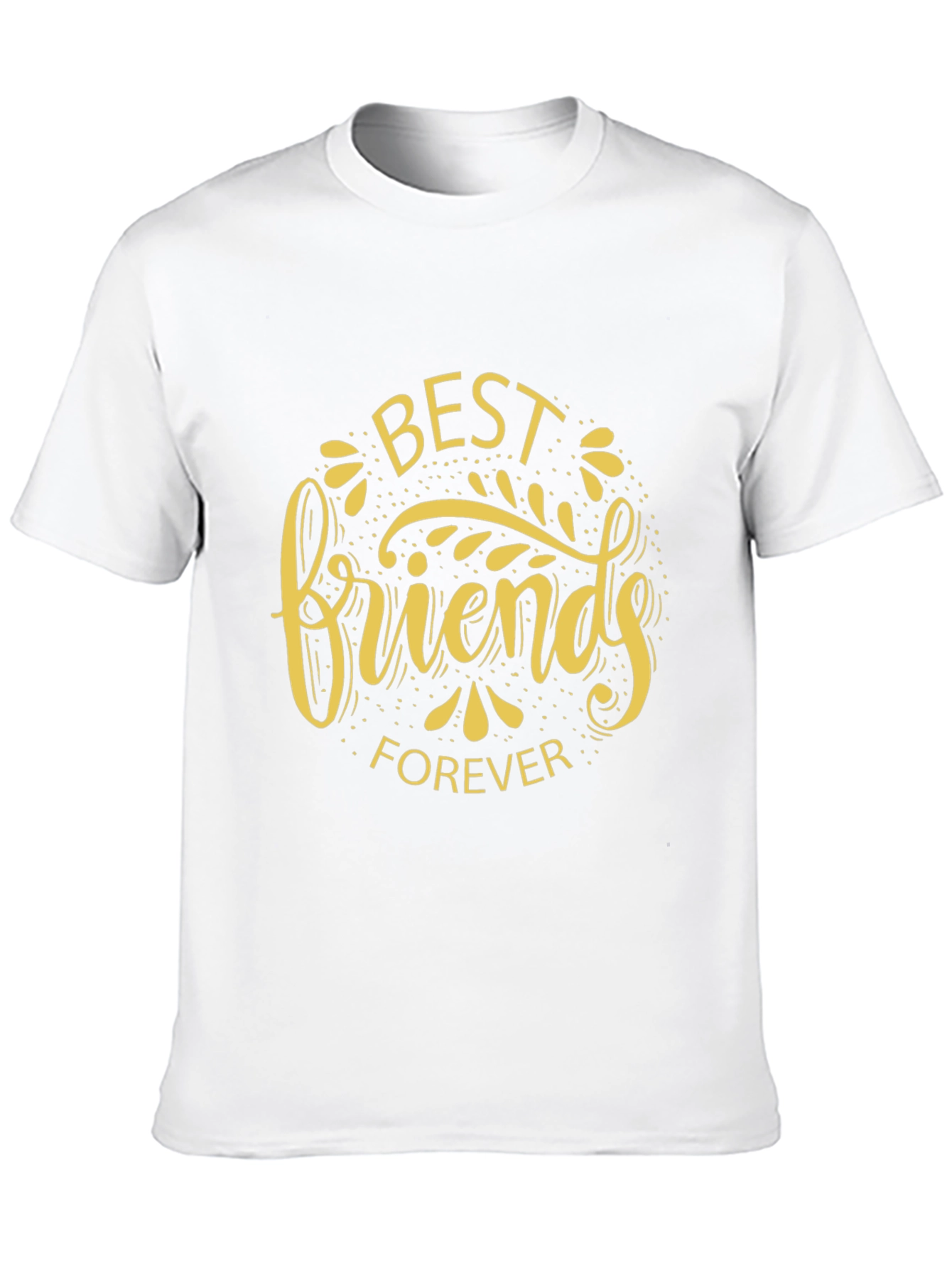 Best Friends Forever Graphic Tee - Black Crew Neck T-Shirt