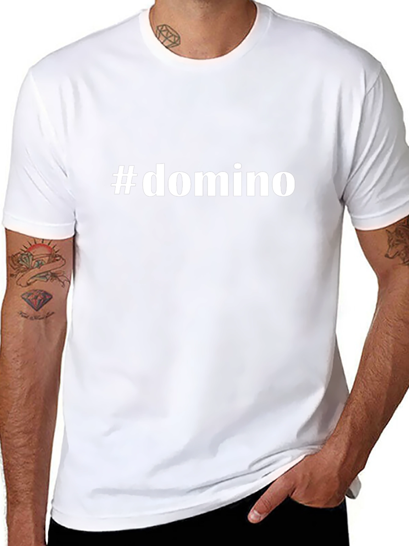 #domino Black T-Shirt - Stylish Casual Wear