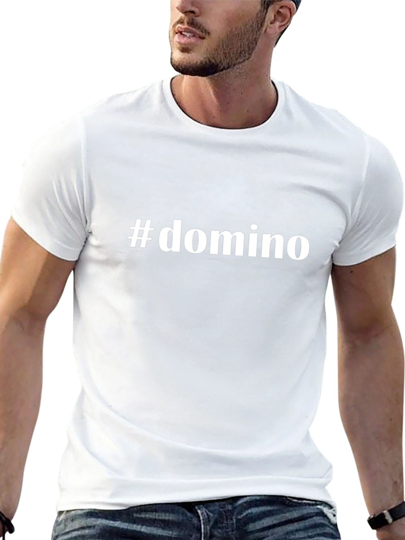 #domino Black T-Shirt - Stylish Casual Wear