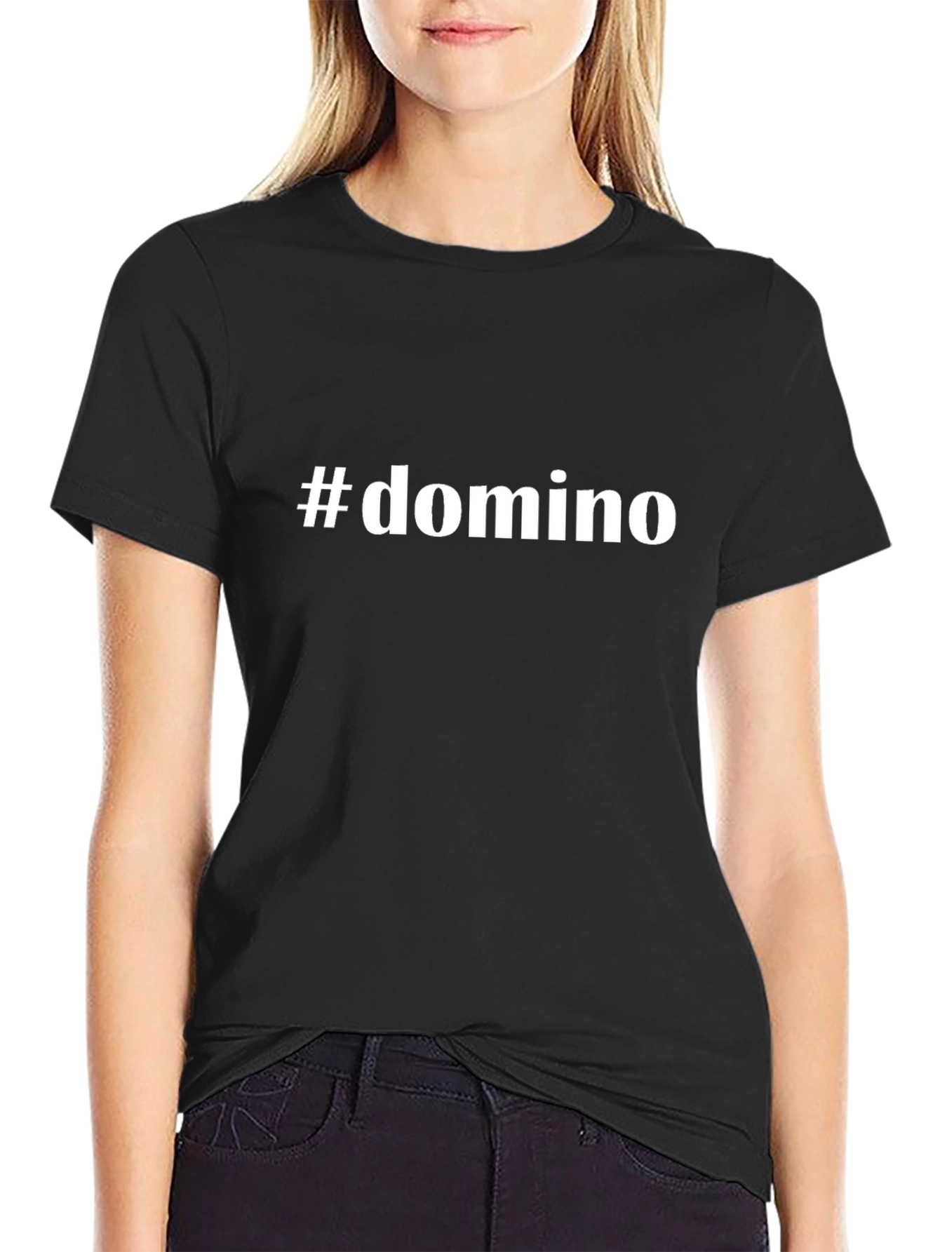 #domino Black T-Shirt - Stylish Casual Wear