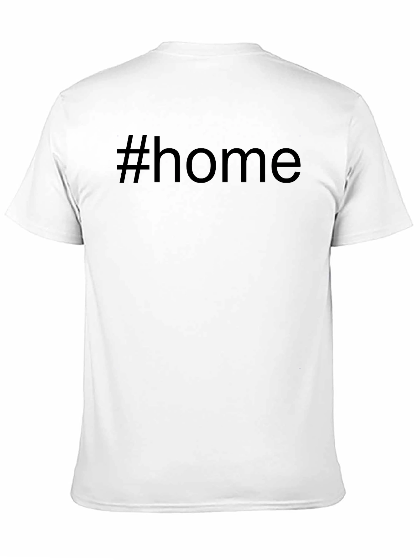 #Home Black Cotton Tee - Casual Comfort