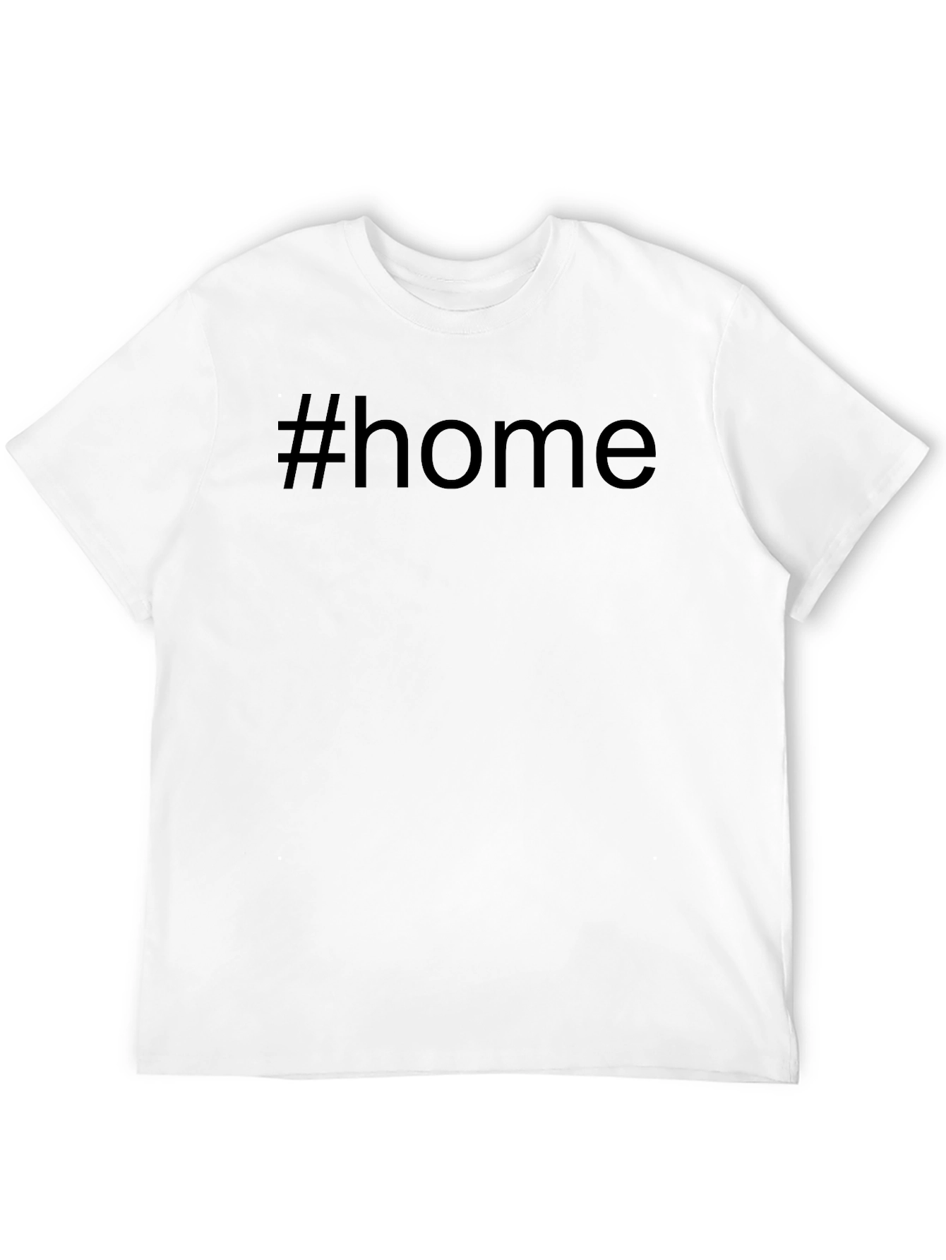 #Home Black Cotton Tee - Casual Comfort