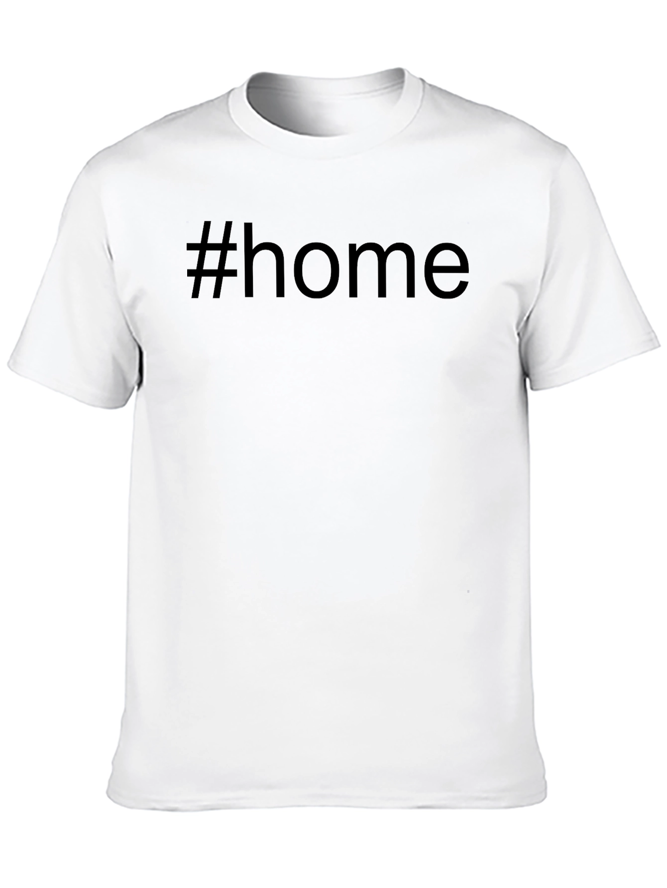 #Home Black Cotton Tee - Casual Comfort
