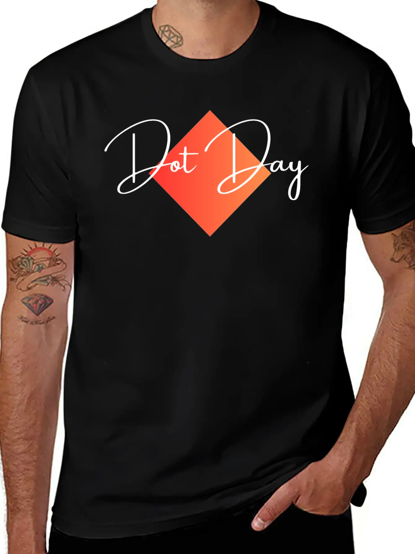 "Dot Day" Tote Bag Essential Cotton Tee For Daily Outfits – Unisex Style