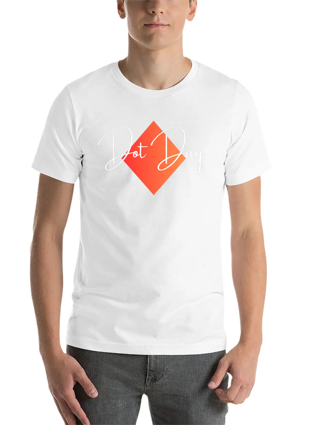 "Dot Day" Tote Bag Essential Cotton Tee For Daily Outfits – Unisex Style