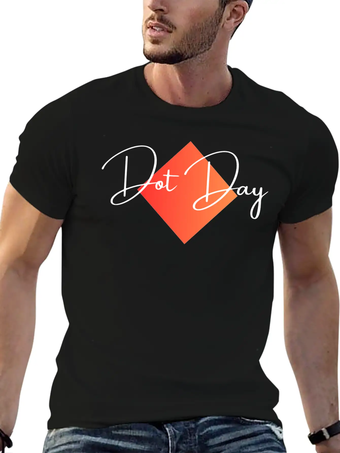 "Dot Day" Tote Bag Essential Cotton Tee For Daily Outfits – Unisex Style