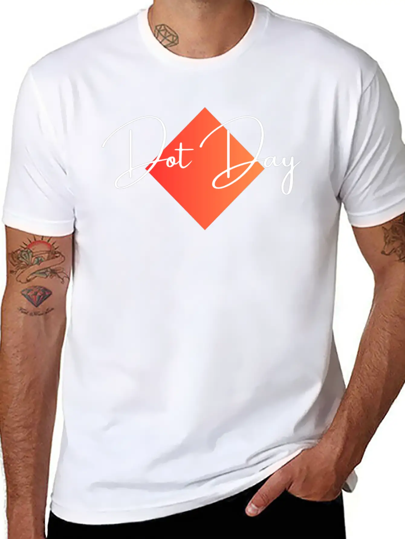 "Dot Day" Tote Bag Essential Cotton Tee For Daily Outfits – Unisex Style