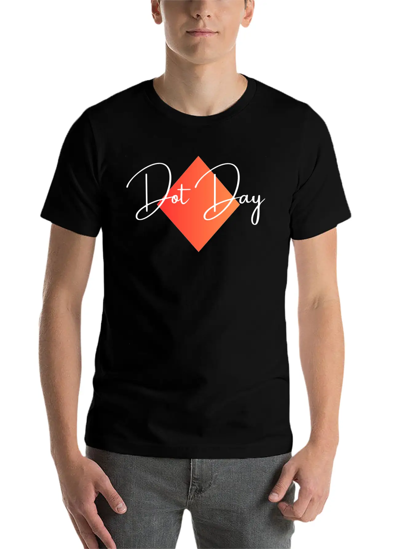 "Dot Day" Tote Bag Essential Cotton Tee For Daily Outfits – Unisex Style