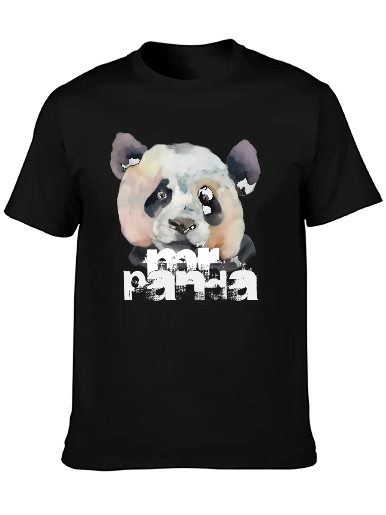 "MR PANDA" | Colorful Artistic Panda Painting Lightweight Cotton T-Shirt – Daily Comfort Graphic Shirt