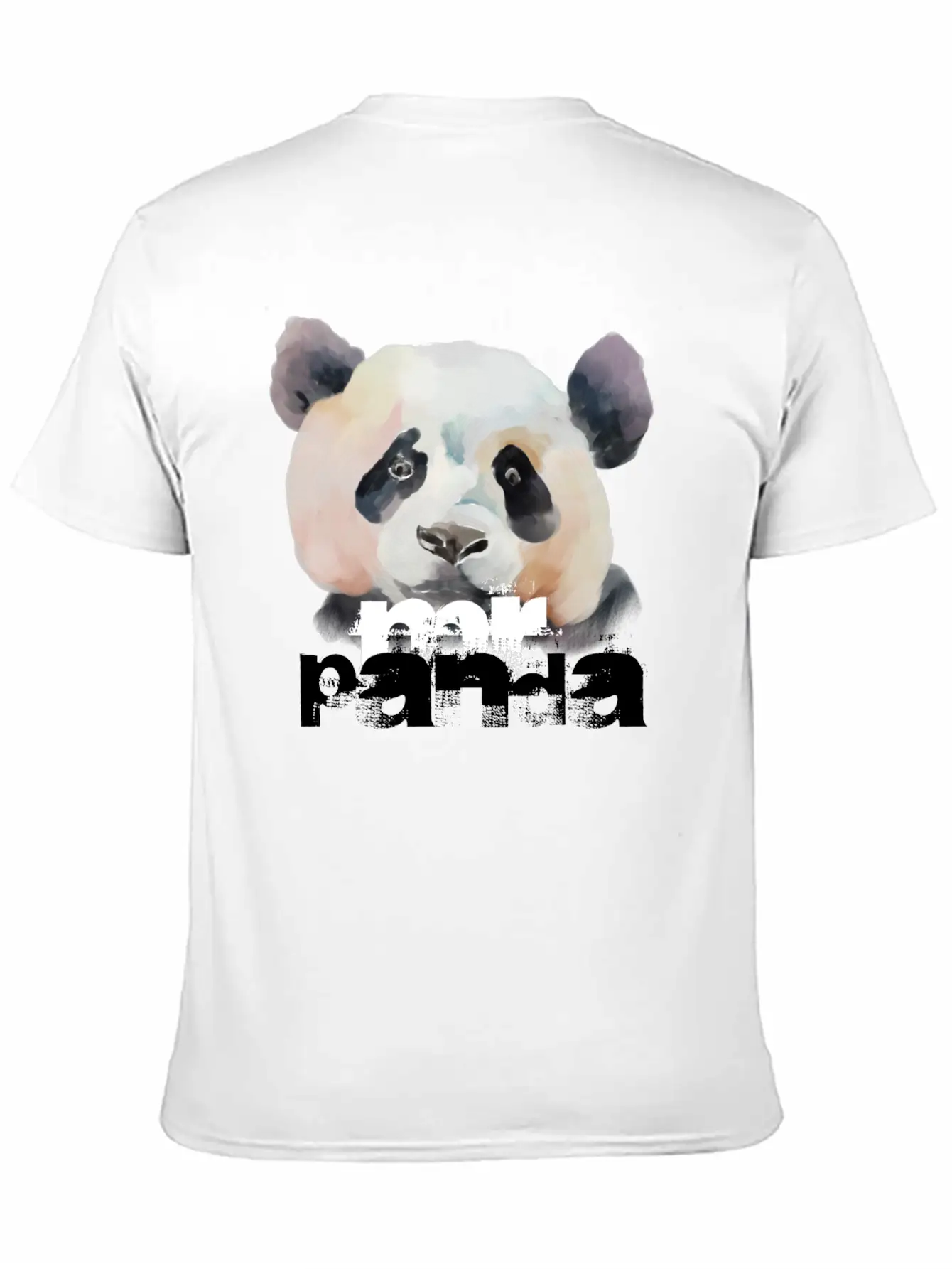 "MR PANDA" | Colorful Artistic Panda Painting Lightweight Cotton T-Shirt – Daily Comfort Graphic Shirt