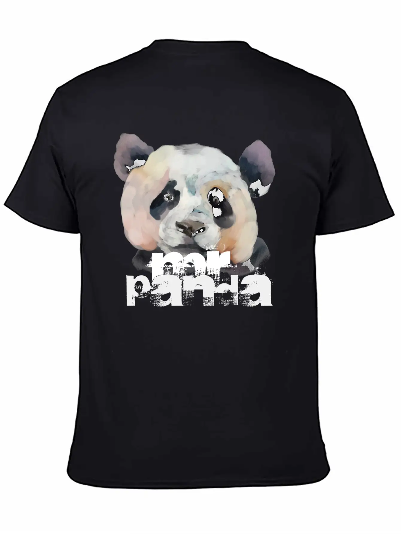 "MR PANDA" | Colorful Artistic Panda Painting Lightweight Cotton T-Shirt – Daily Comfort Graphic Shirt
