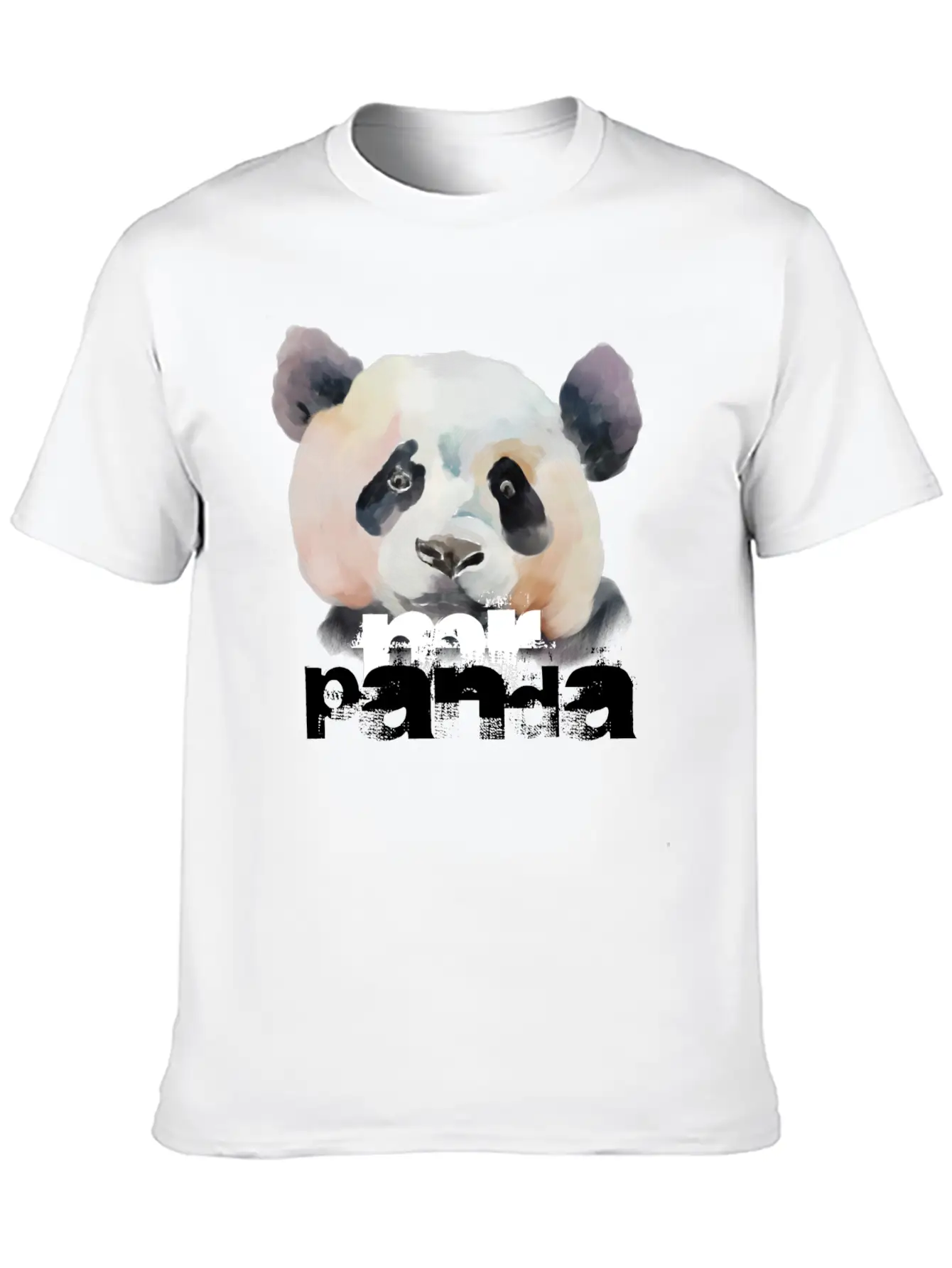 "MR PANDA" | Colorful Artistic Panda Painting Lightweight Cotton T-Shirt – Daily Comfort Graphic Shirt