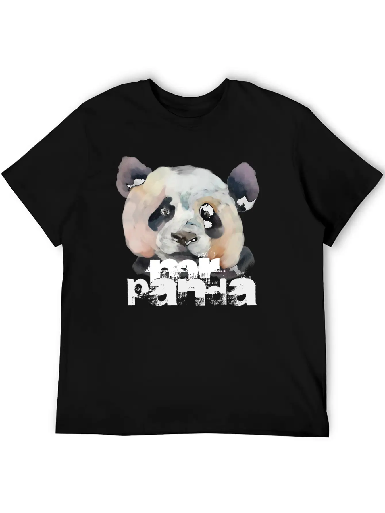 "MR PANDA" | Colorful Artistic Panda Painting Lightweight Cotton T-Shirt – Daily Comfort Graphic Shirt