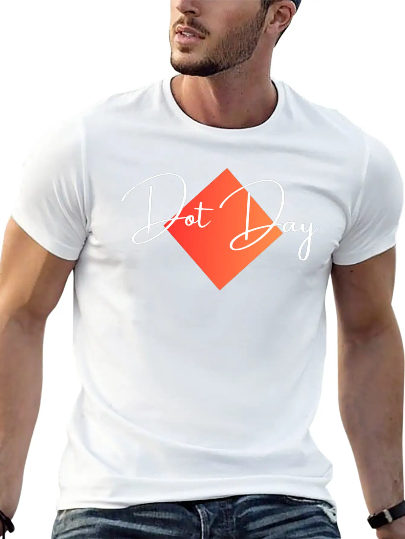 "Dot Day" Tote Bag Essential Cotton Tee For Daily Outfits – Unisex Style