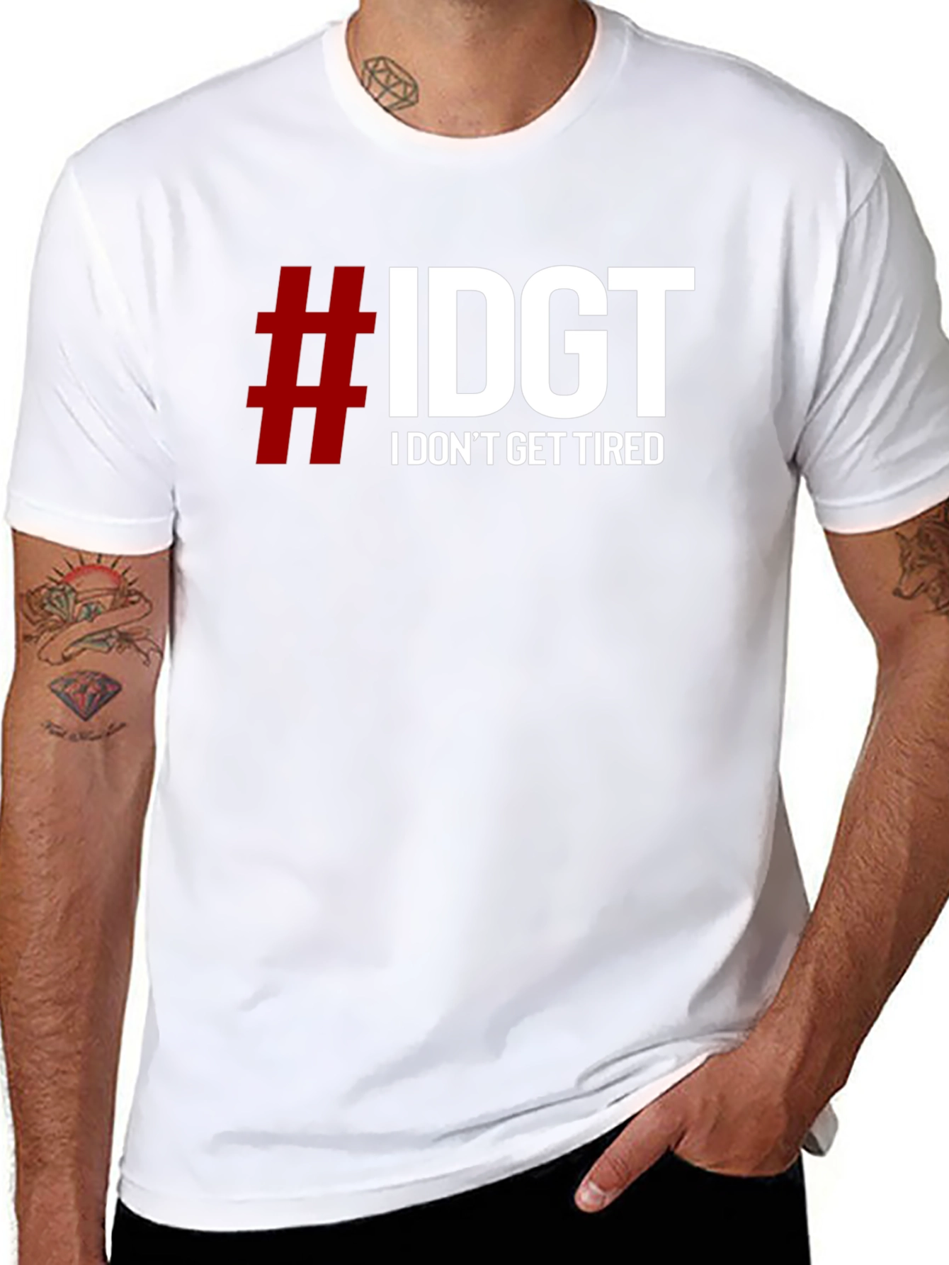 #IDGT I Dont Get Tired Black T-Shirt